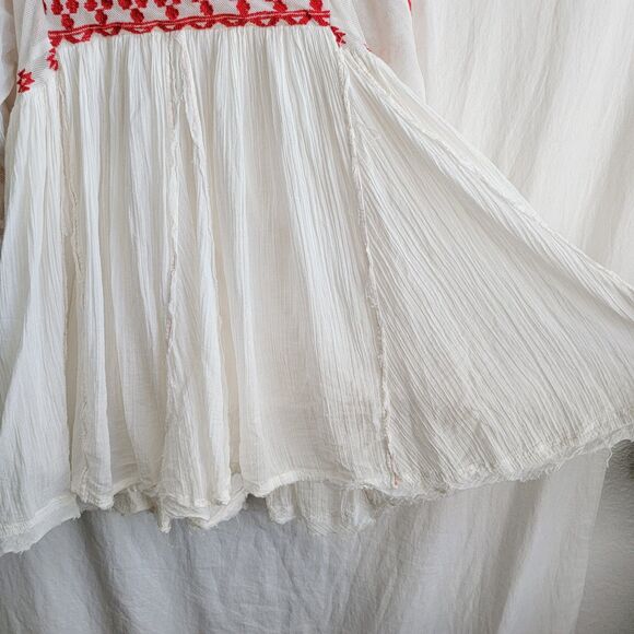 Free People Cream and Red Mini Dress - Picture 7 of 7